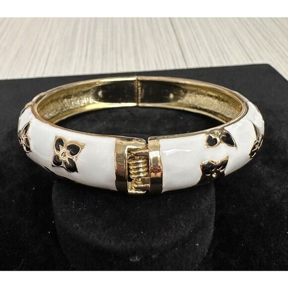 Sequin Nordstrom Multicolor Gold Tone Statement Enamel Bangle Bracelet #133 - Picture 2 of 2